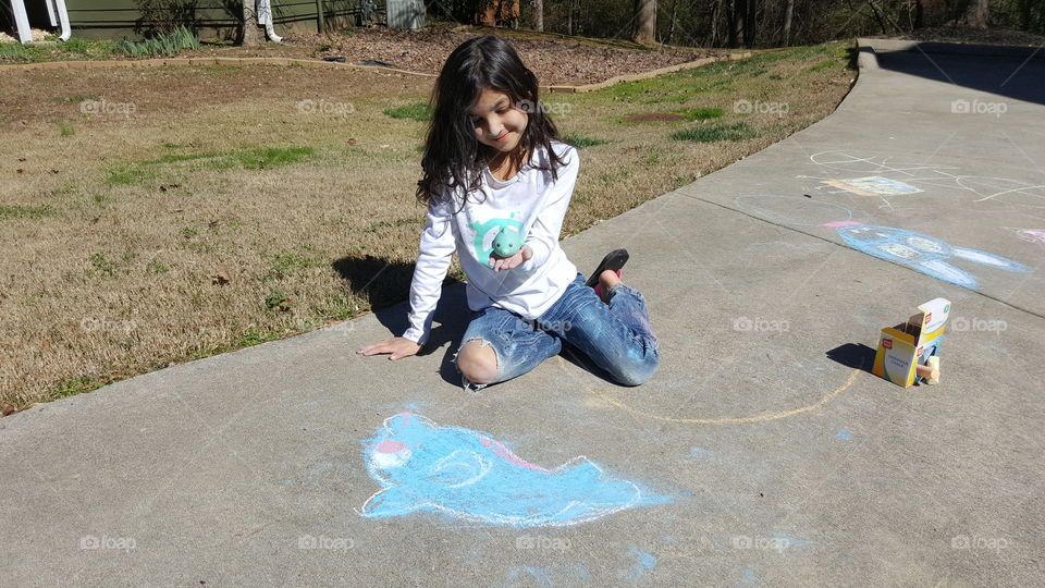 Outside chalk fun