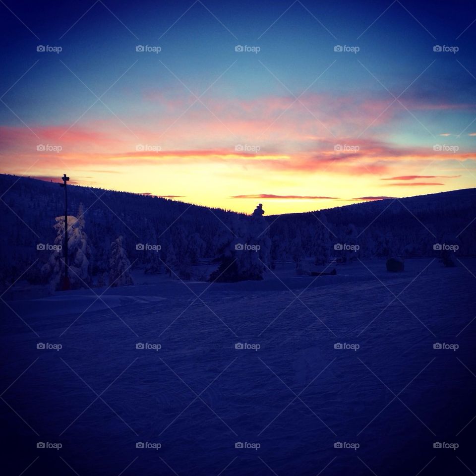 Sunset in the valley.