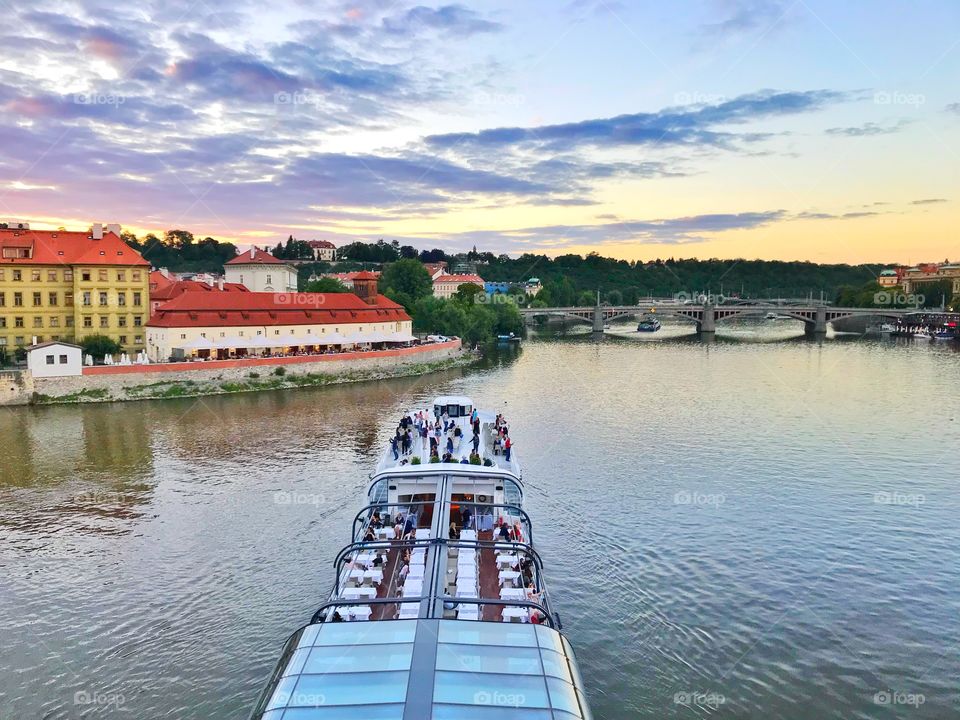 Ferry ride in Prague, Czech Republic 