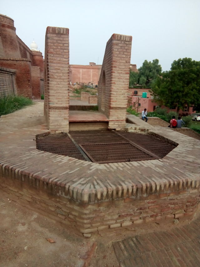 old water well in ancient fort of Bathinda city- a monument protected by Govt Of India- inner part
