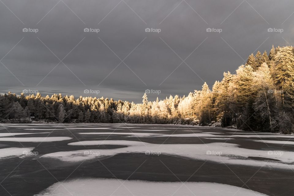 Steinbruvann in Winter. Oslo, Norway. 