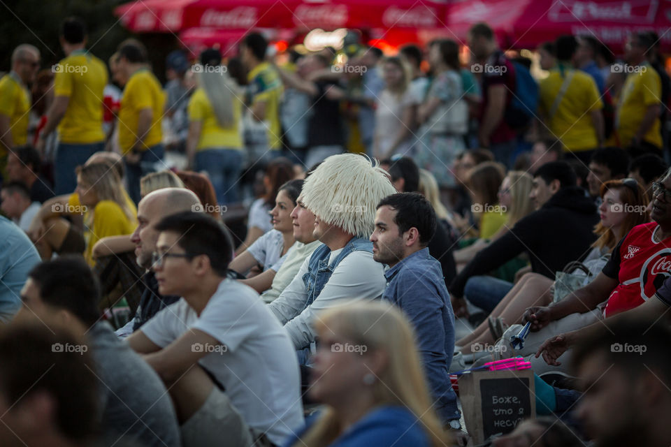 FIFA Fan Fest in Moscow, Russia, Brazil vs Serbia, 27 June 2018