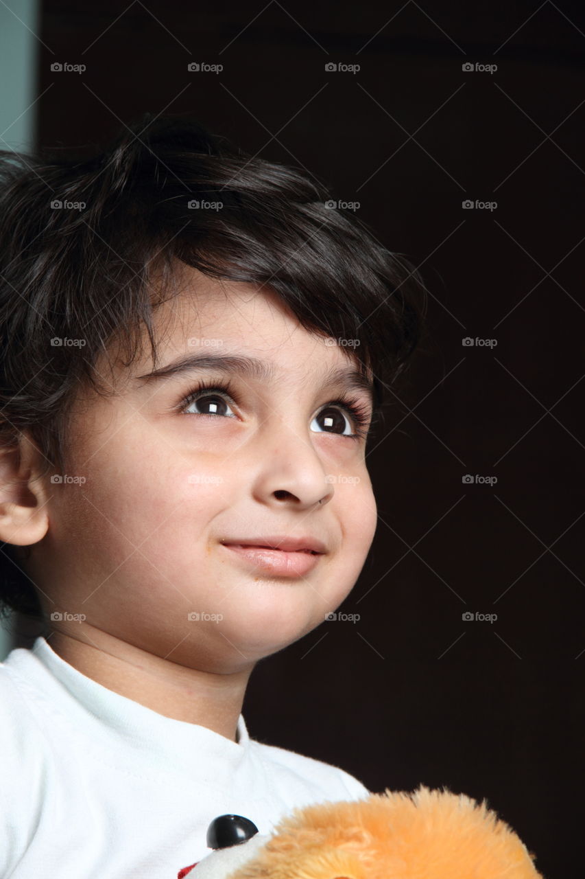 Smiling Indian baby boy