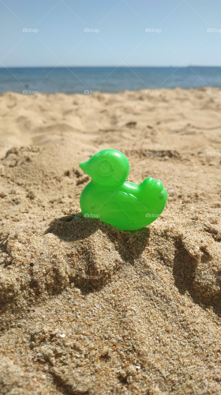 Playing at the beach