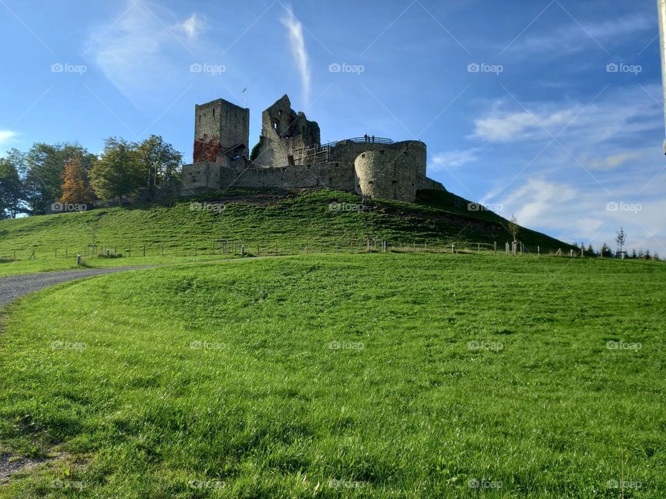 Castle Ruins in Bavarian Countryside