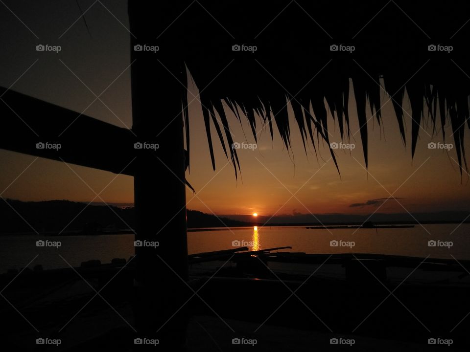 "Sunrise while I'm in the ocean.