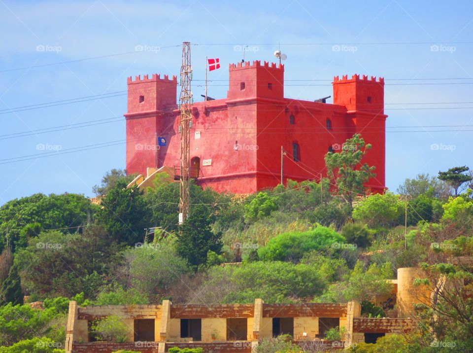 Saint Agatha's Tower, also known as the Red Castle is a large bastioned watchtower in Mellieħa, Malta