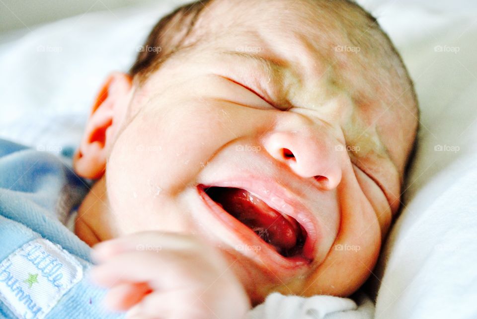 Close-up of a crying baby