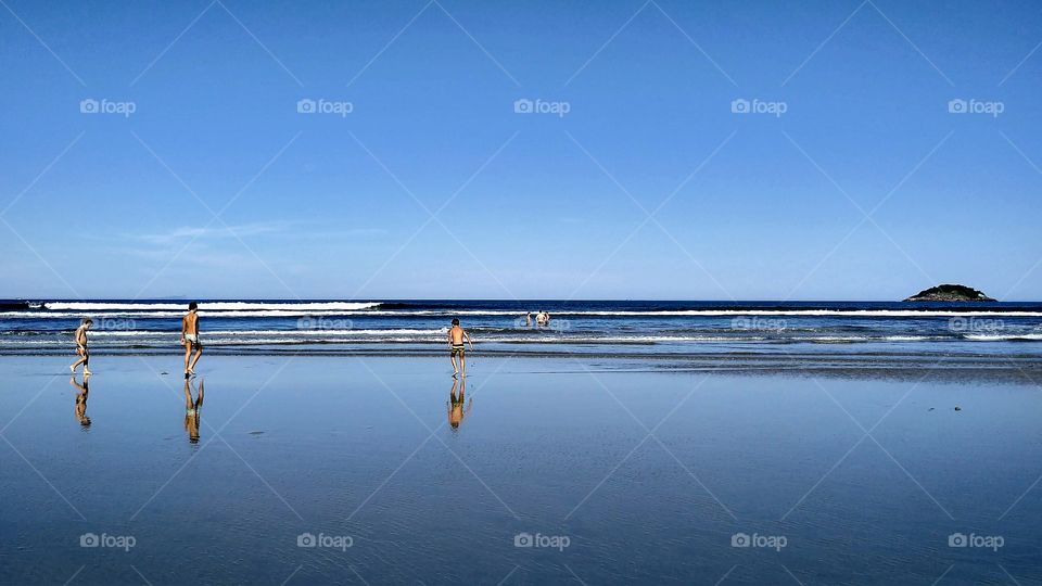 kids in the beach
