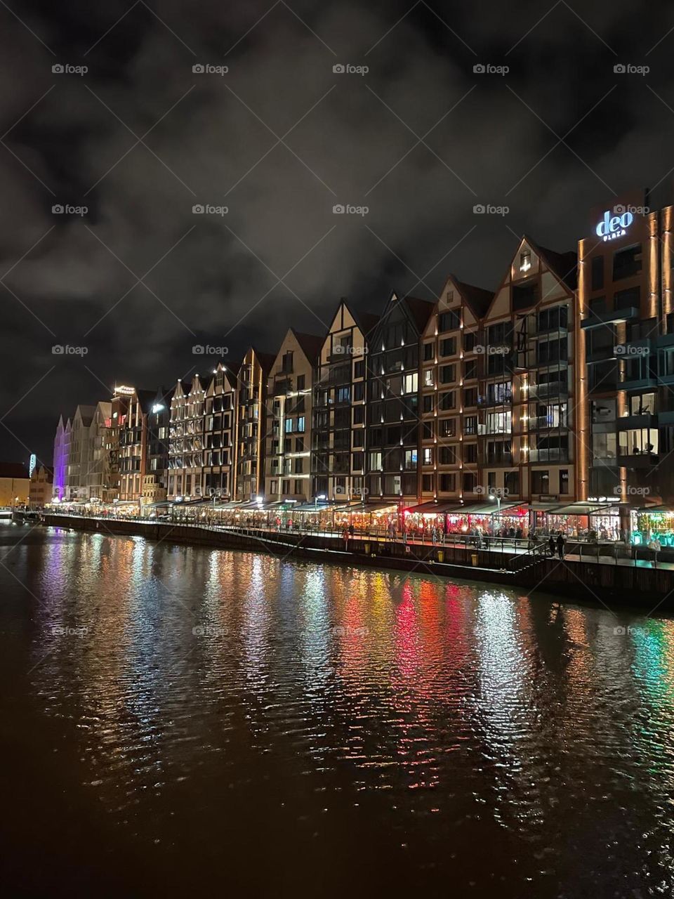 the evening in Gdańsk