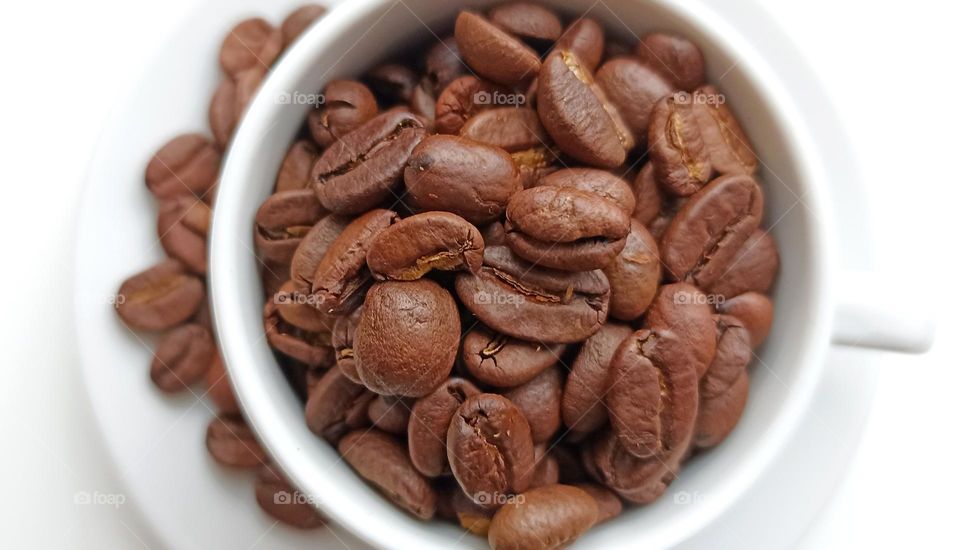 love coffee 🤎 cup of coffee top view close up