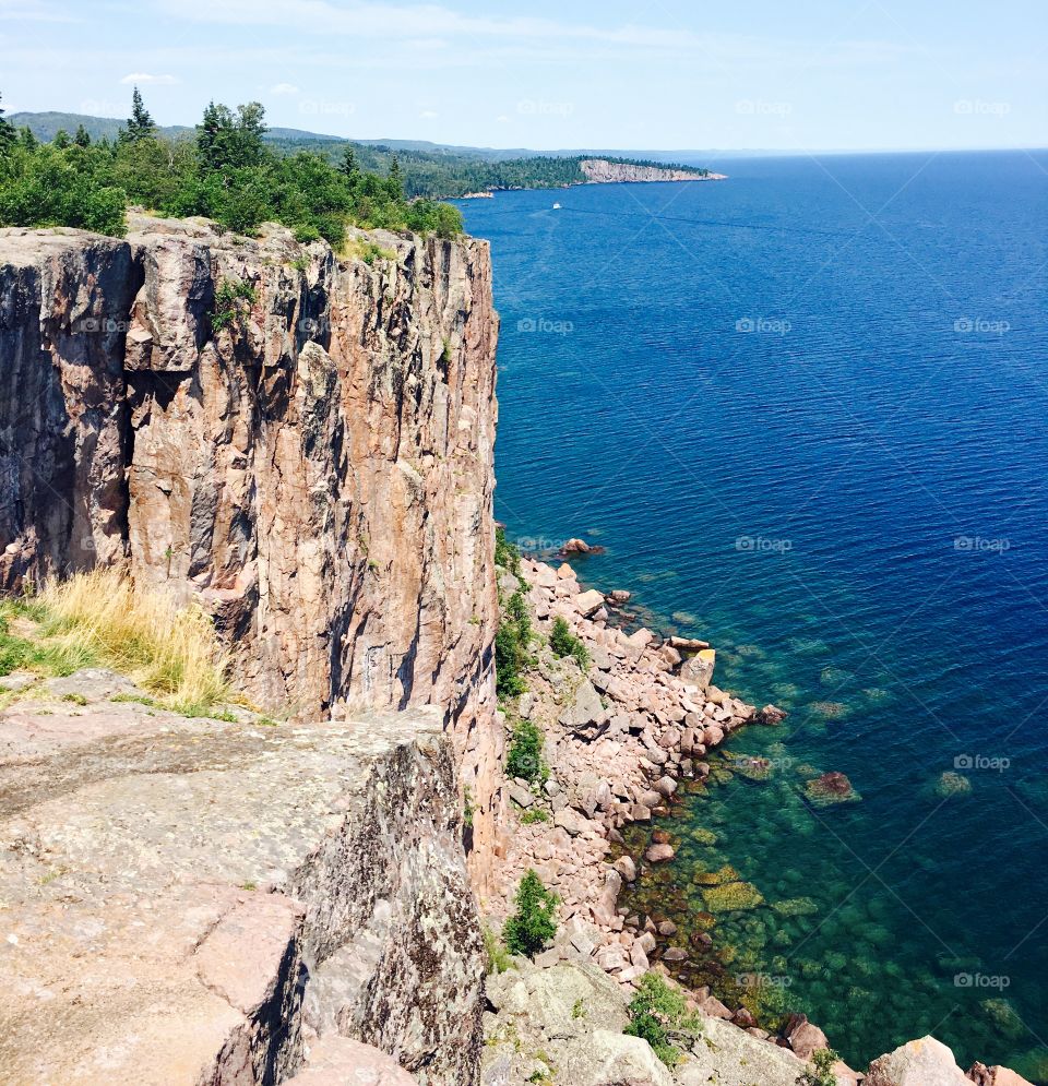 High angle view of sea