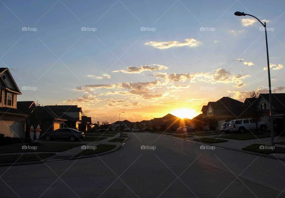 Sunset in Tomball, Texas