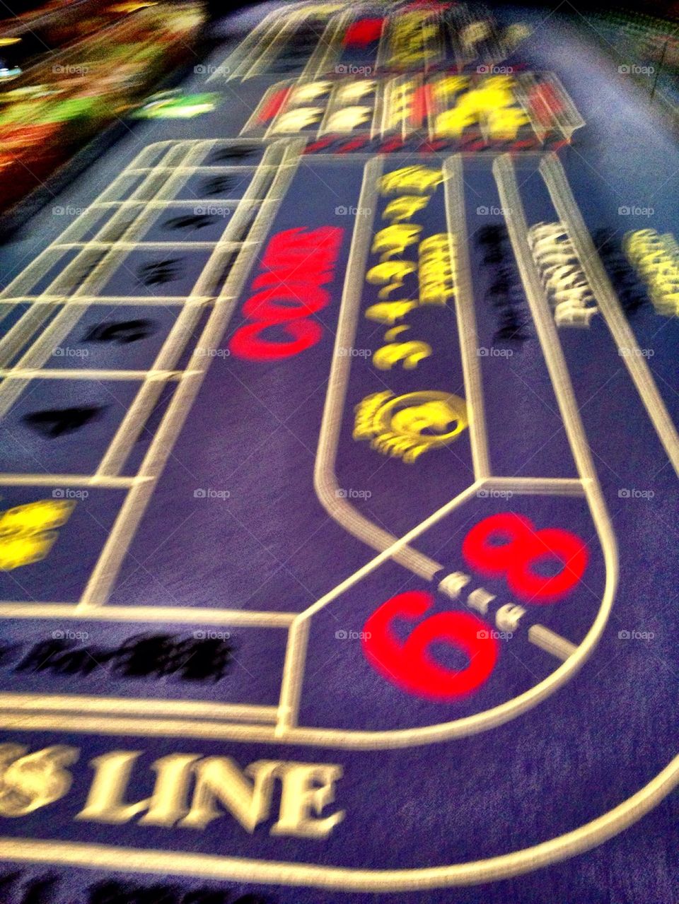 Craps table in a casino