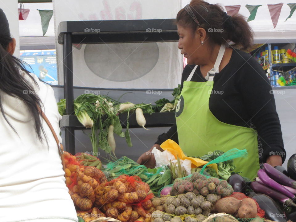vendor at market Peru