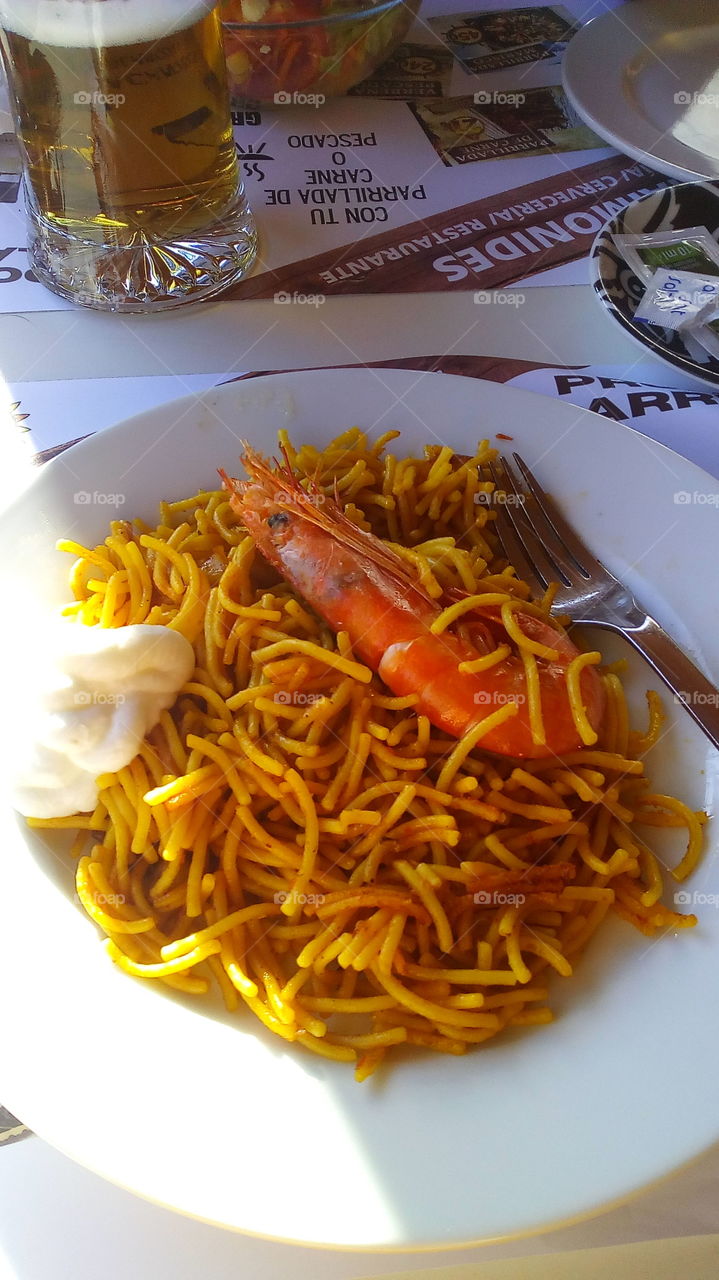 fideuá con ajoaceite