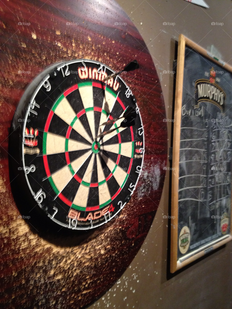 bar oak darts dartboard by grantlandram