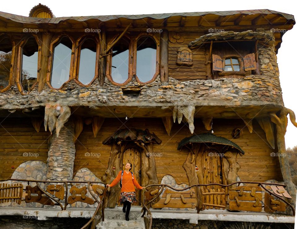 Wooden art house of fairytales