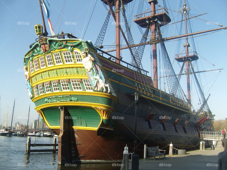 Medieval merchant and war ship replika Duch Rast India Company