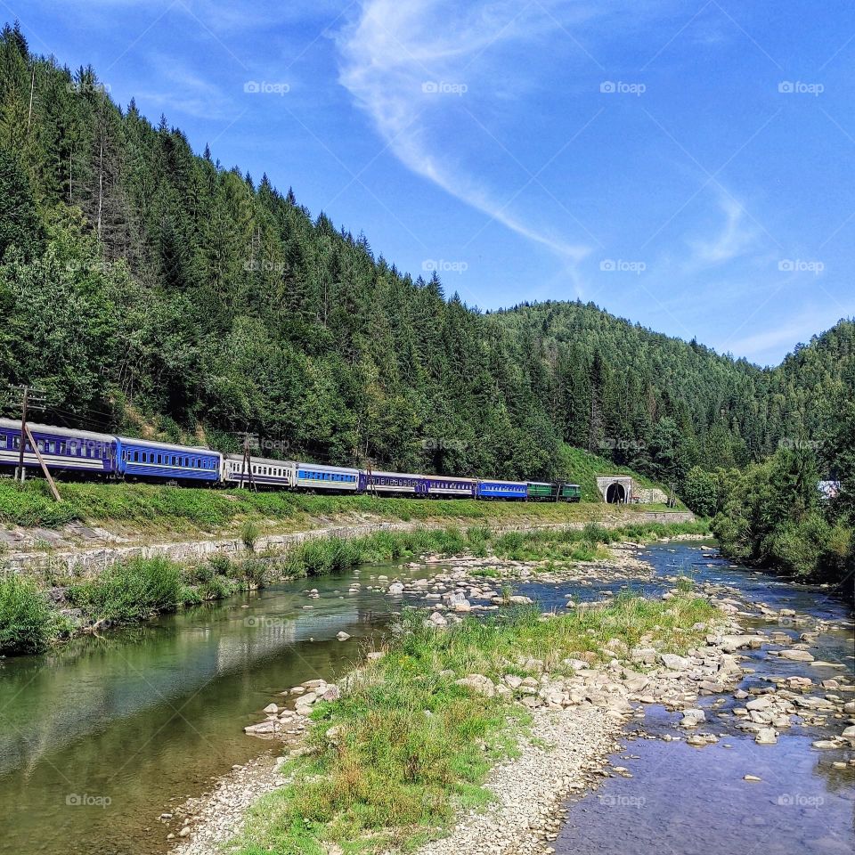 rough road in the mountains