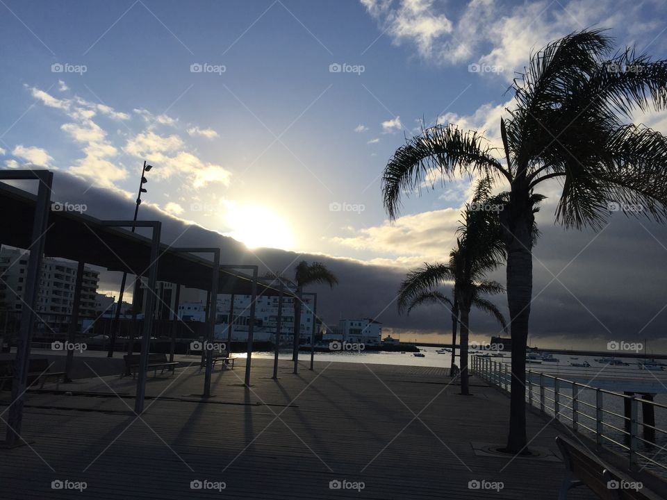 Despertando del sol  Islas Canarias Lanzarote 