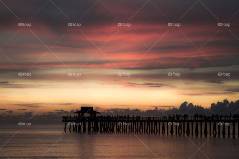 Pink Cotton Candy Sky Sunset with Pier