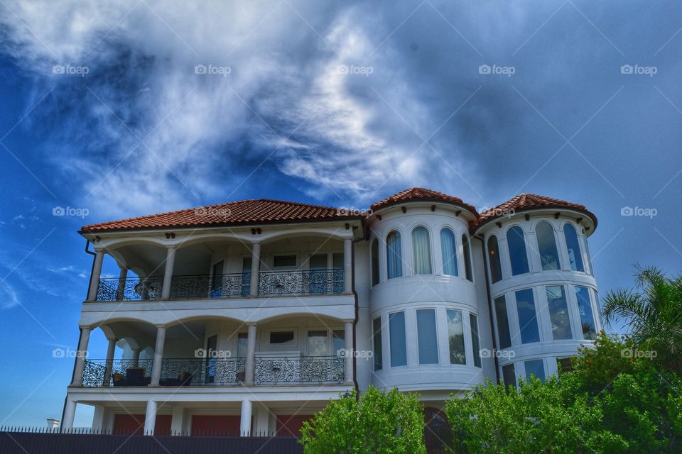 blue sky and windows