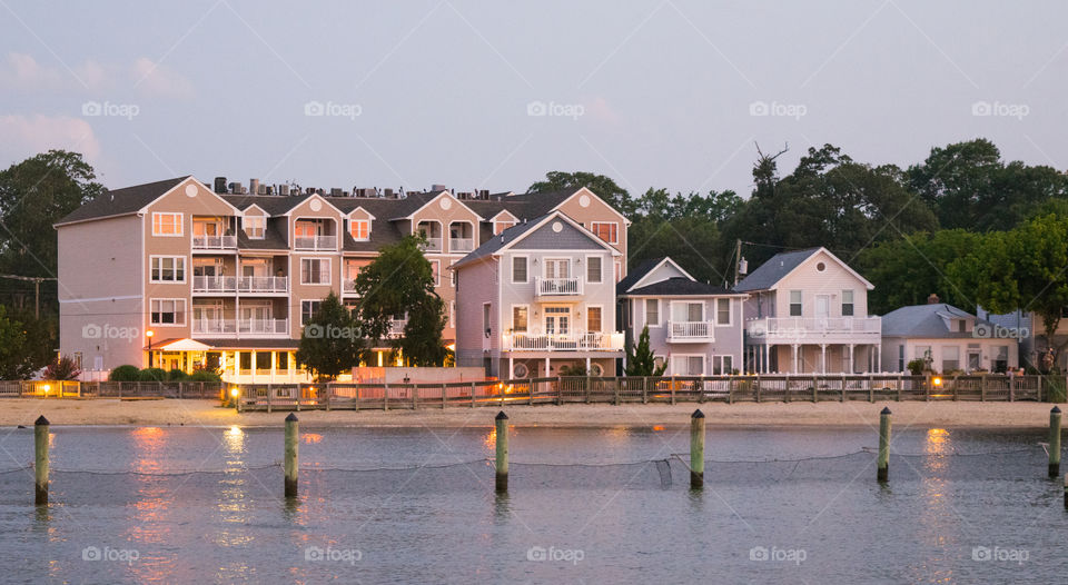 North Beach, Maryland on an early summer morning. 