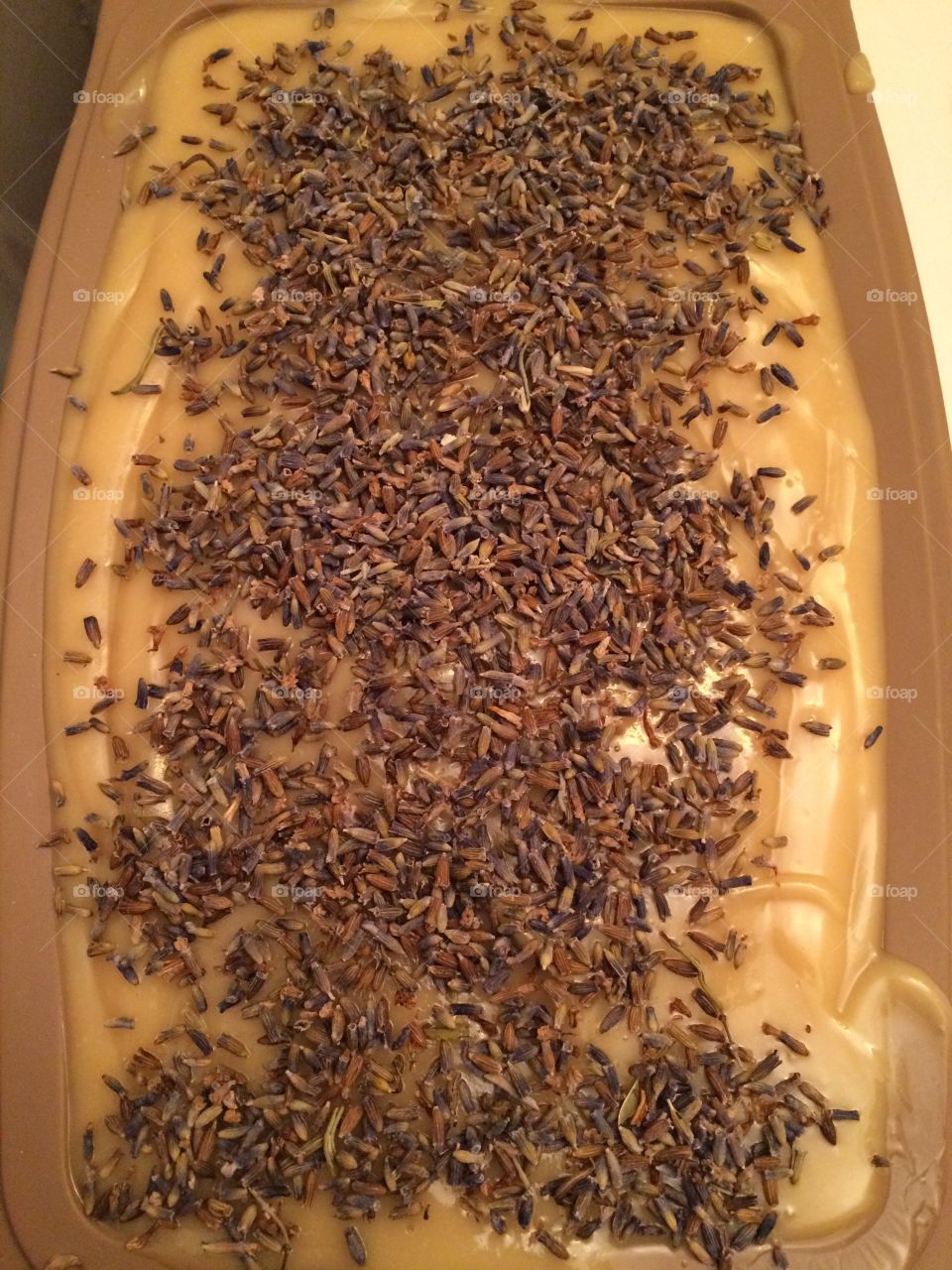 Lavender soap. I am a soap maker. These are some of my batches of soap
