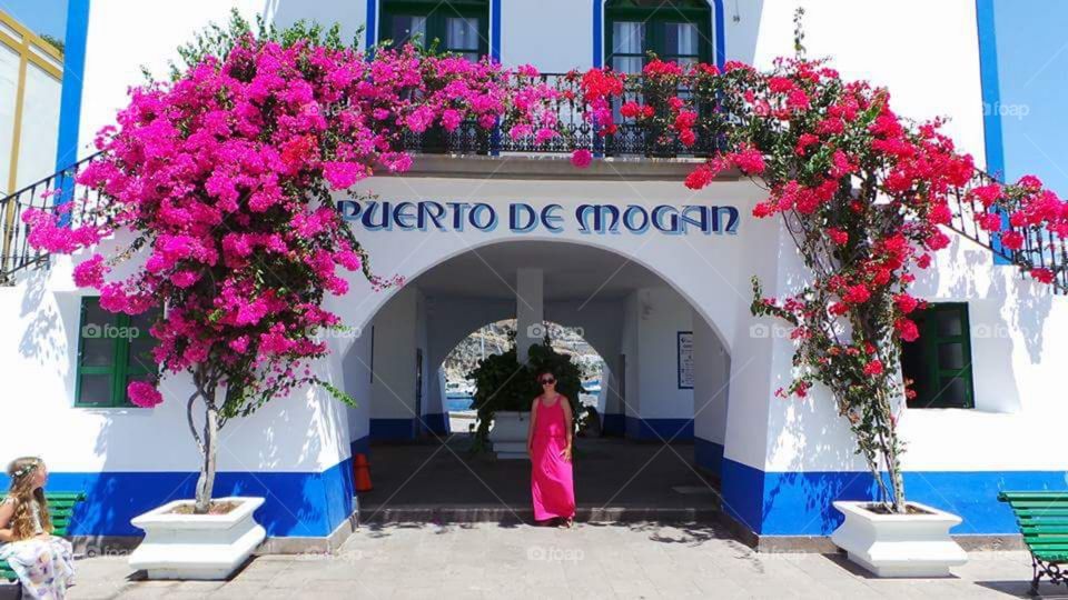 Puerto de Morgan
Gran Canaria
Puerto de Mogán is a picturesque resort and fishing village in the municipality of Mogán, set at the mouth of a steep-sided valley on the southwest coast of the island of Gran Canaria. It attracts many tourists either to stay or on day-visits. Canals linking the marina to the fishing harbour have led to it being nicknamed "Little Venice" or the "Venice of the Canaries". Restaurants and bars fringe the marina and the beach front. On Fridays there is a very popular market which brings in tourists from all over the island.
Puerto de Mogán has very few buildings over two stories high, and the government of Gran Canaria restricts new buildings taller than this.
Puerto de Mogán can be reached via a new extension of the motorway GC1 (opened in March 2013) which