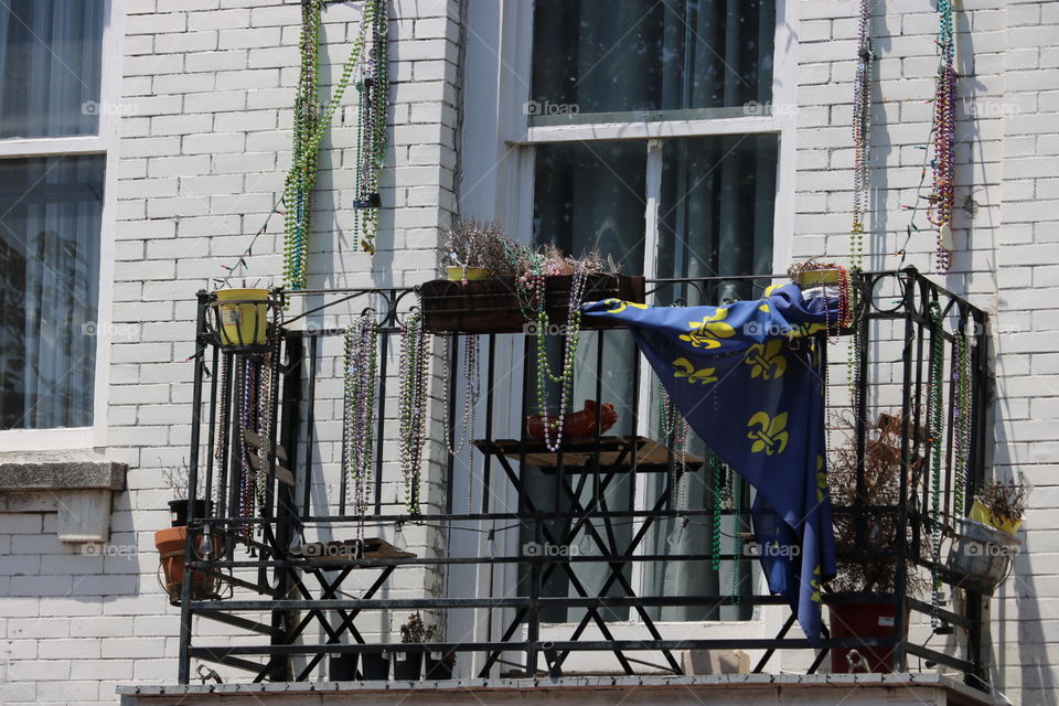 Mardi Gras balcony, New Orleans 