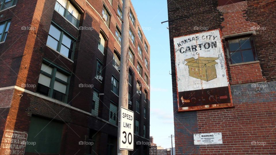 Alleyway With Sign in Kansas City