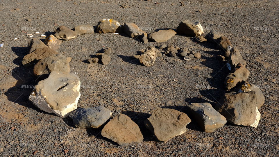 Stones in a heart shape 