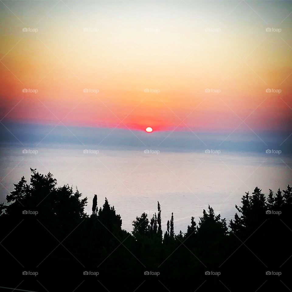 Sunset, Erimitis, Paxos, Greece