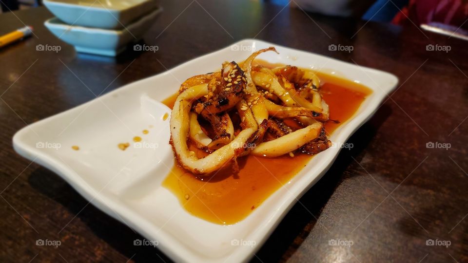 BBQ squid
