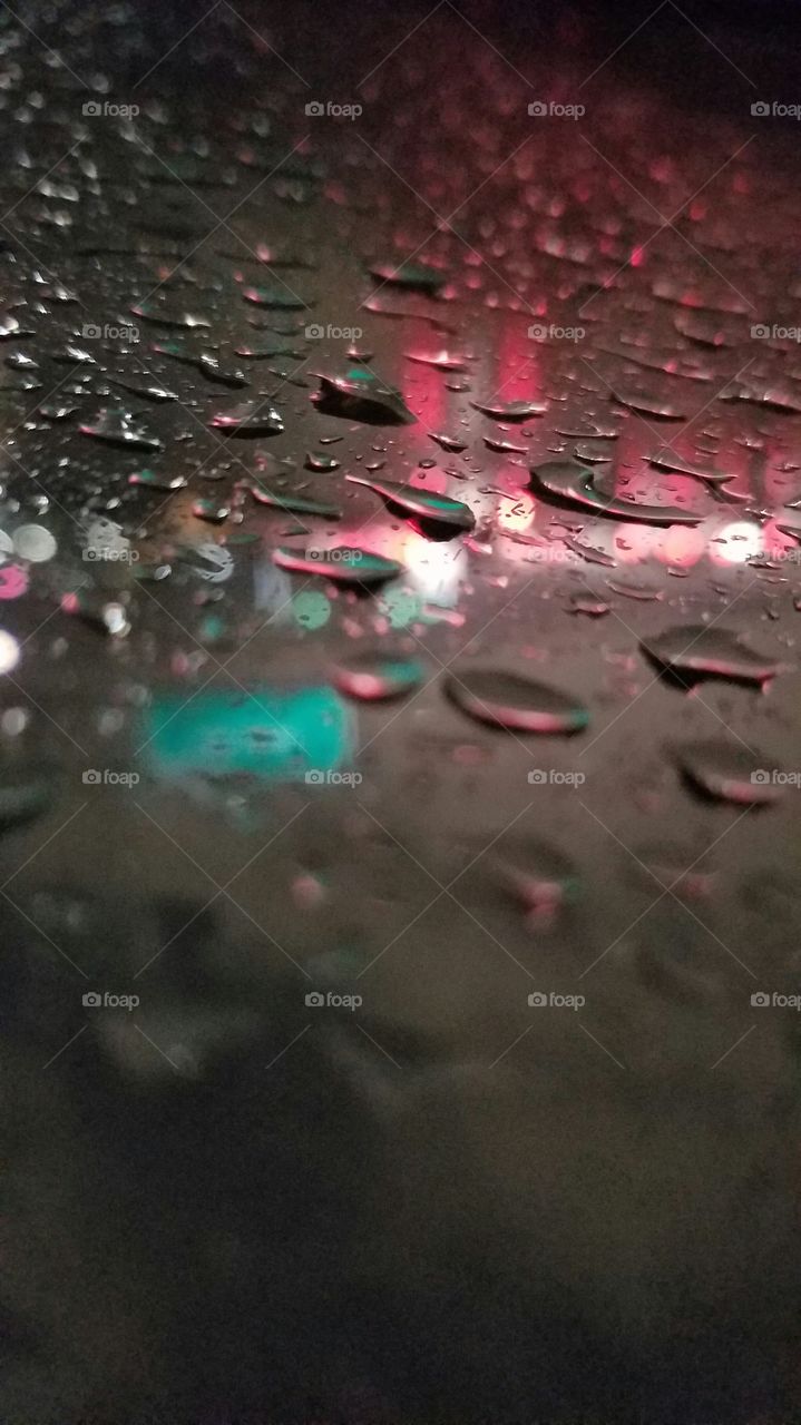 macro shot raindrops