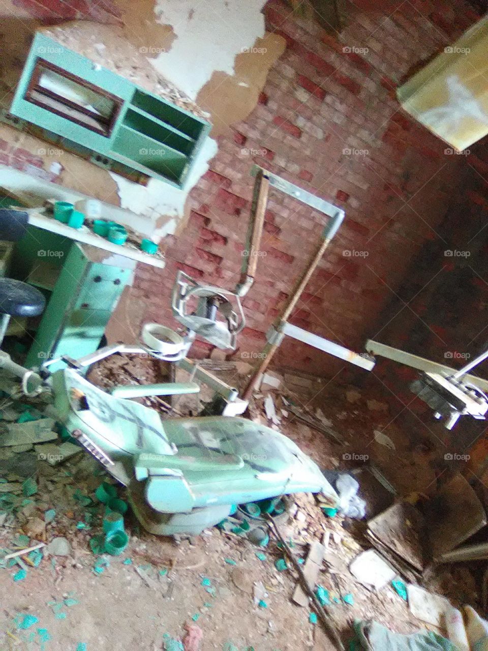 Dentist chair inside asylum