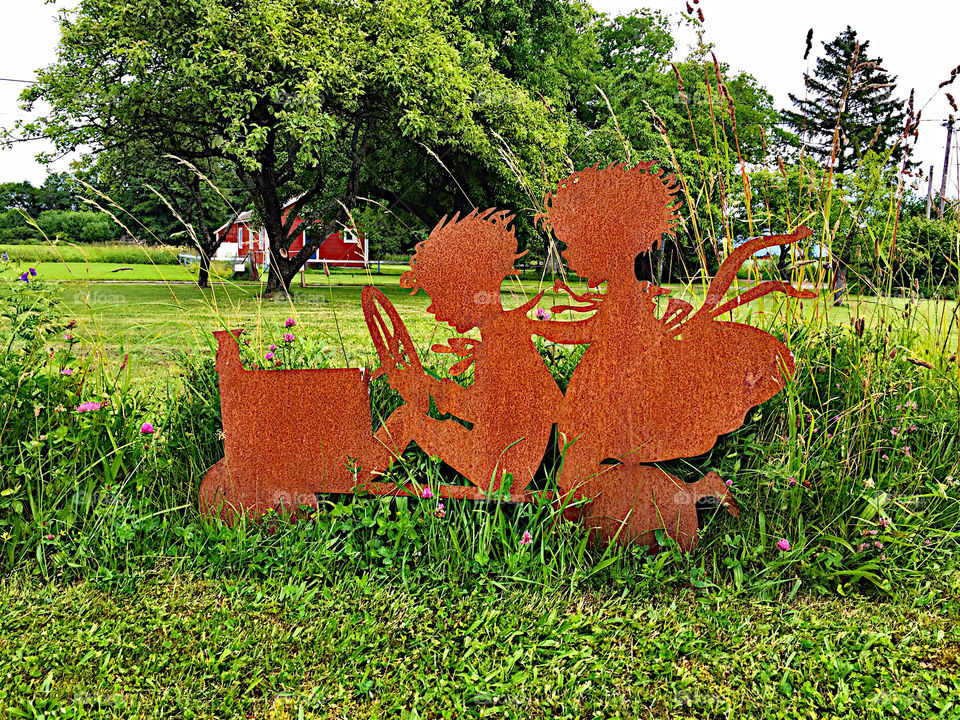 Garden signs in rusty metal! 