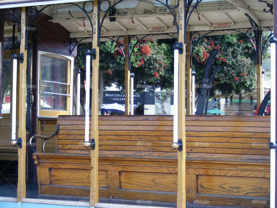 Cable car bench