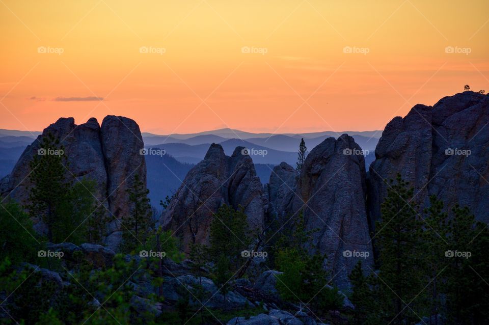 Sunset in the Mountains 