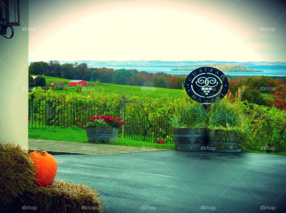 Winery in Michigan in the fall.