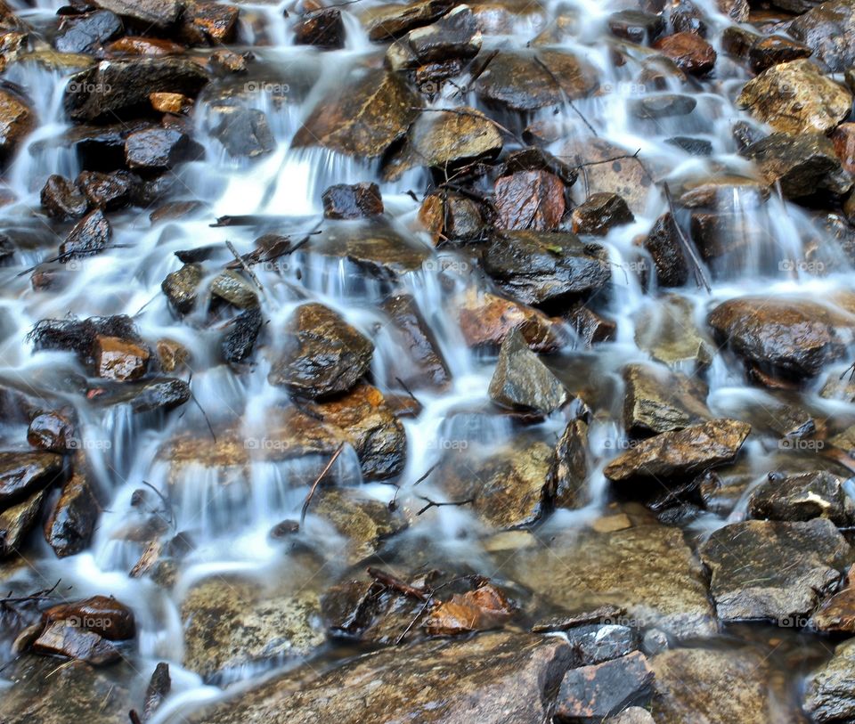 Low angle view of flowing stream