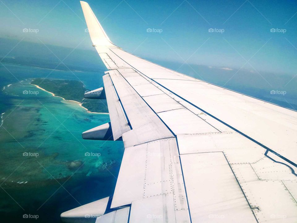 island view from plane