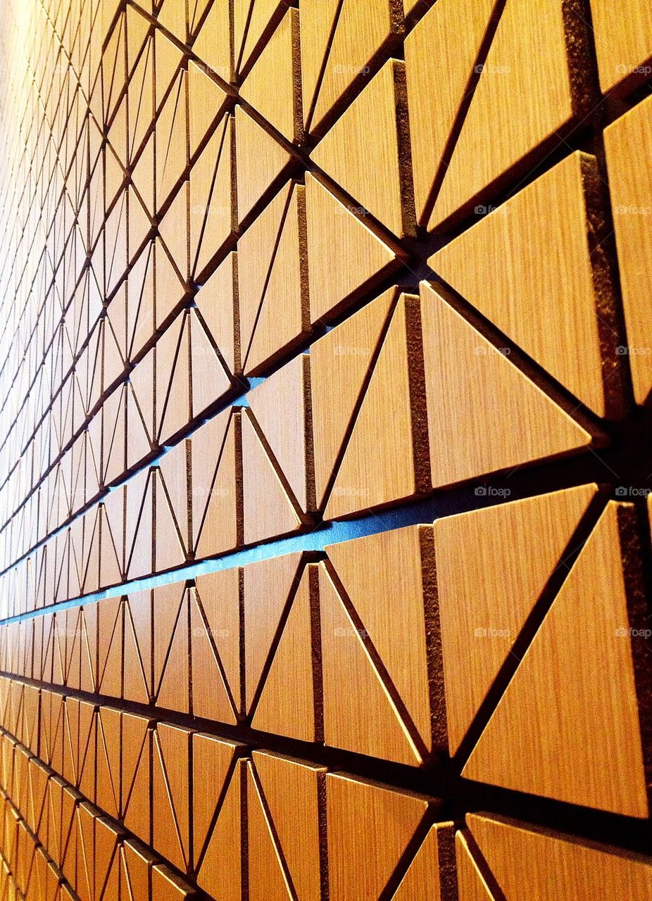Triangle shaped pattern on wall