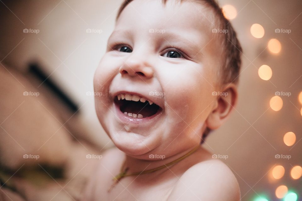 Laughing baby