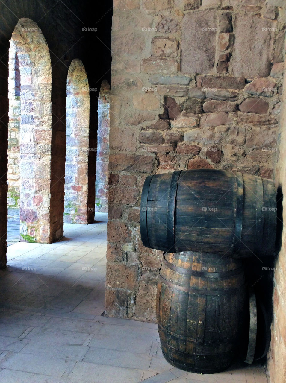 wine barrels
