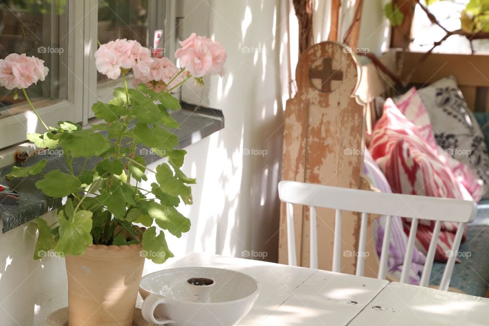 Romantic interior in a cafe