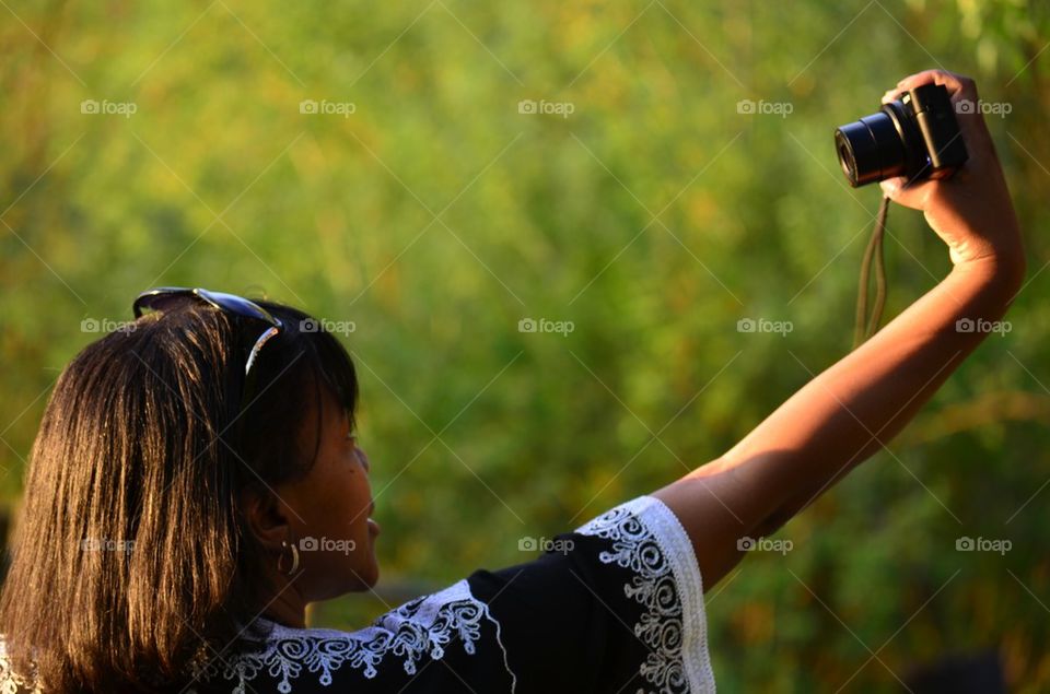 Woman taking a Selfie