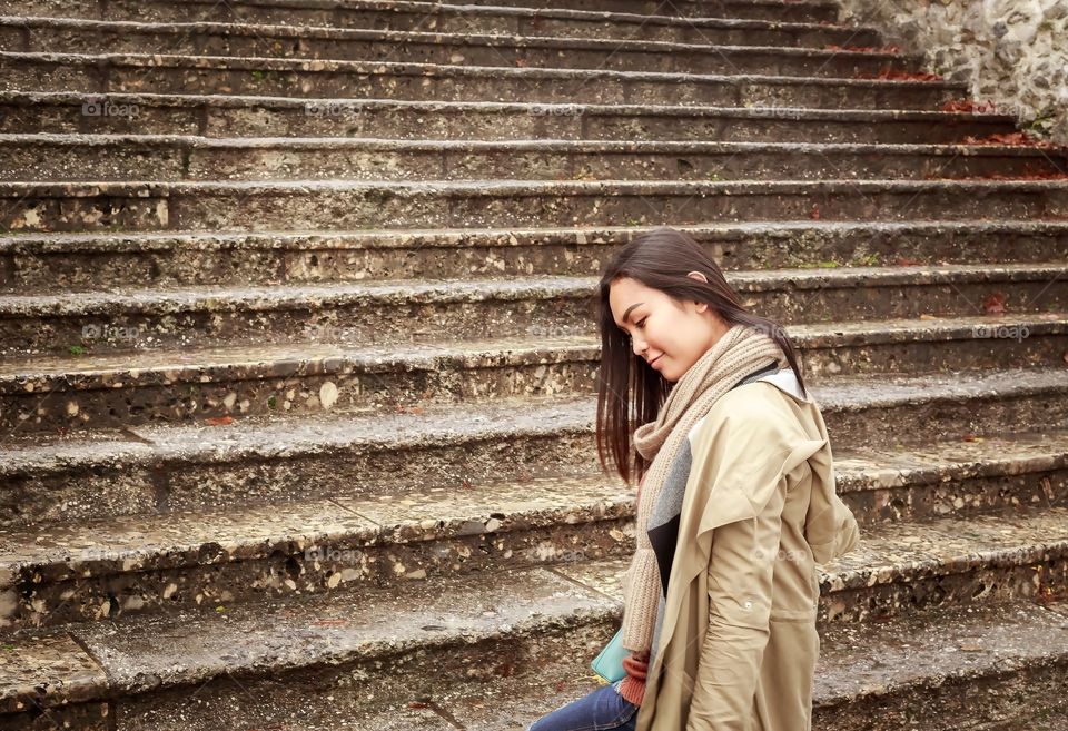 Step, People, Portrait, Girl, One