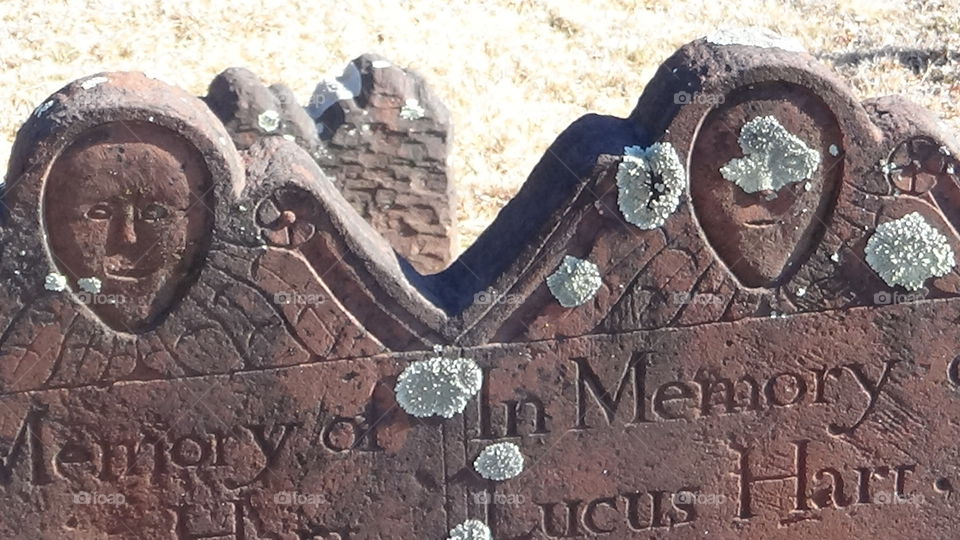Old graveyard tombstones